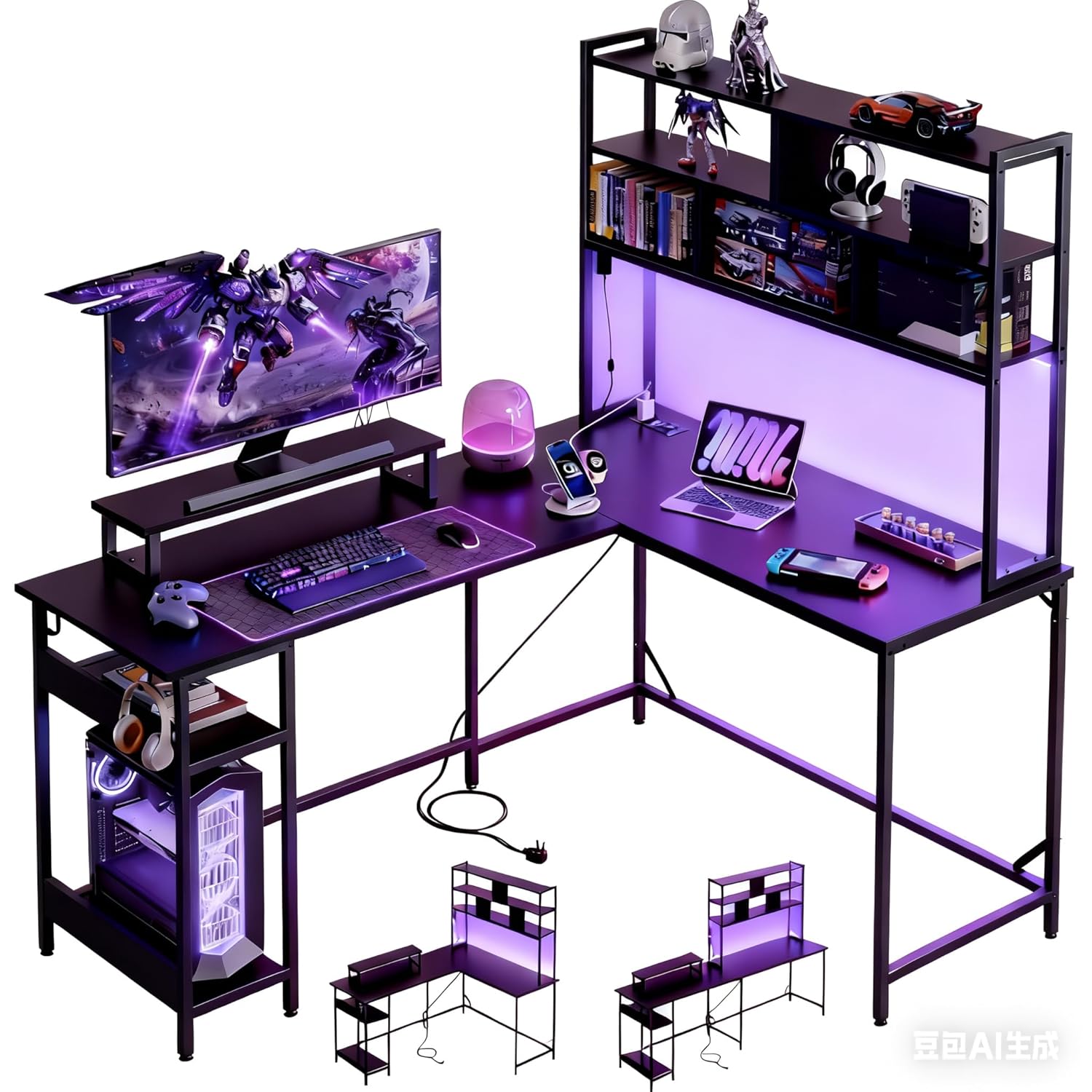 Gaming Setup Desk - Mesa de jogos em forma de