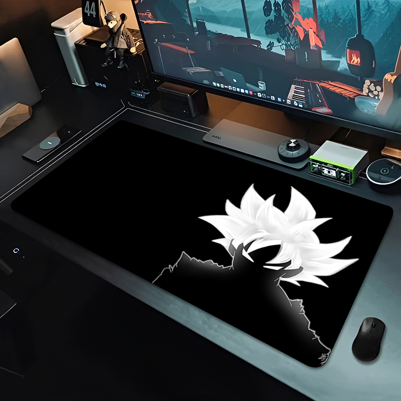Desk Setup Carpet - Mouse Pad Grande DBZ Black Anime