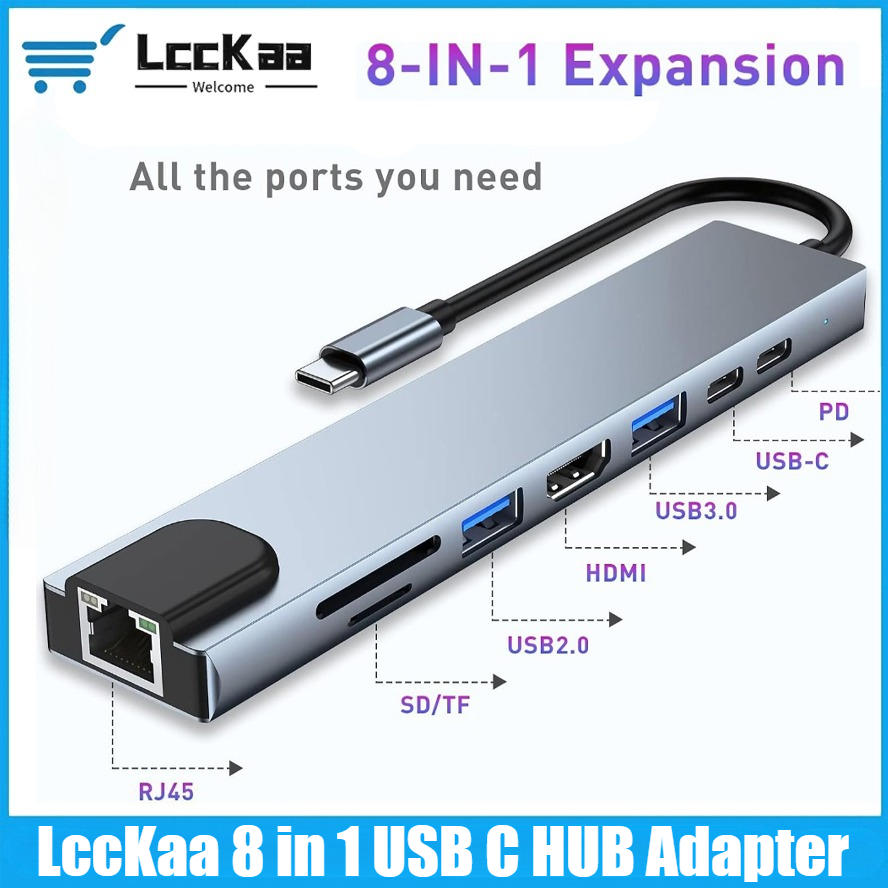 Desk Setup Usb Hub - Hub USB C 8/7 em 1