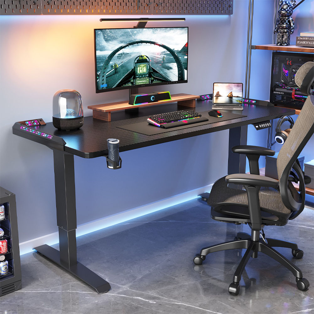 Desk Setup Pc - Mesa de Escritório Ajustável em Altura,