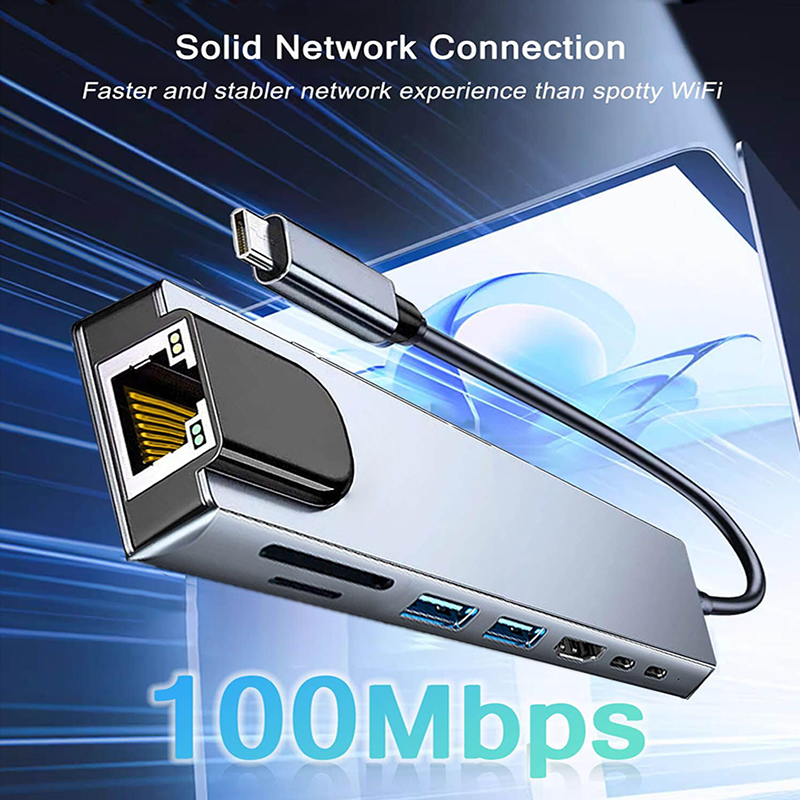 8 em 1 usb tipo c hub para mac - Desk Setup Usb Hub avaliação e preço