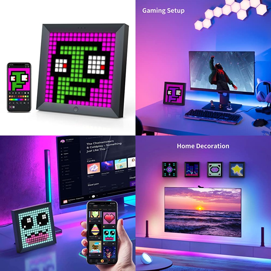Painel de Exibição de Pixels L - Gaming Setup Desk avaliação e preço