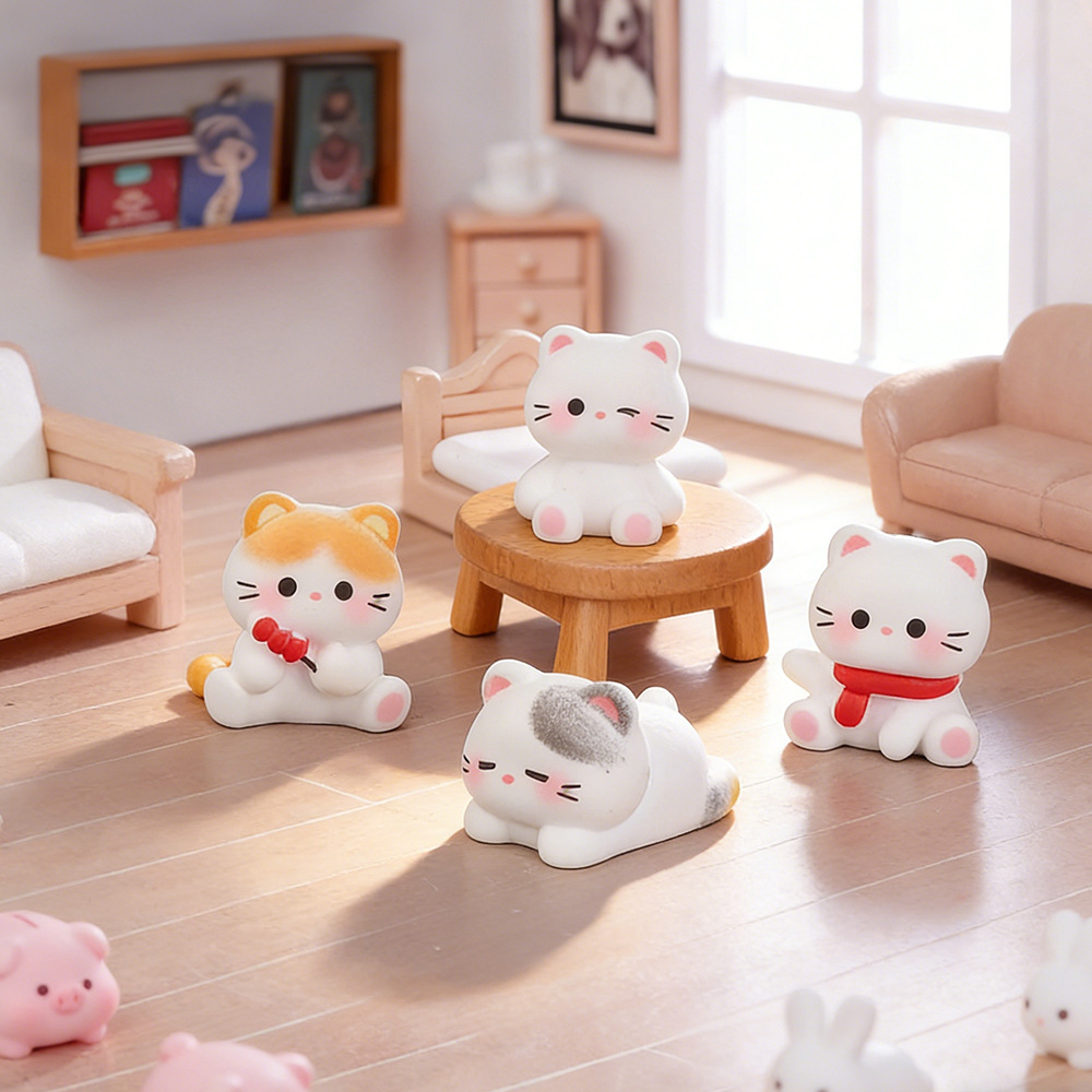 6 Peças de Figurinhas de Gato  - Desk Setup Nature avaliação e preço