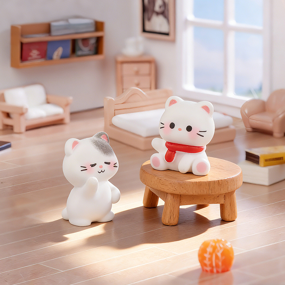 6 Peças de Figurinhas de Gato  - Desk Setup Nature avaliação e preço