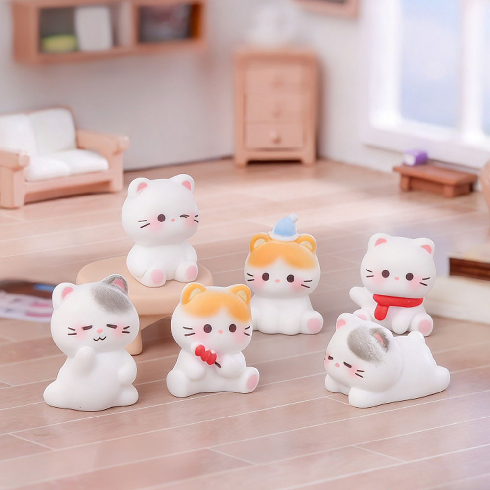 6 Peças de Figurinhas de Gato  - Desk Setup Nature avaliação e preço