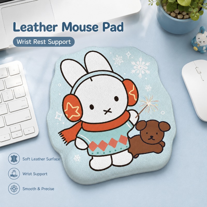 Mouse Pad de Couro Anime Miffy - Desk Setup For Laptop avaliação e preço