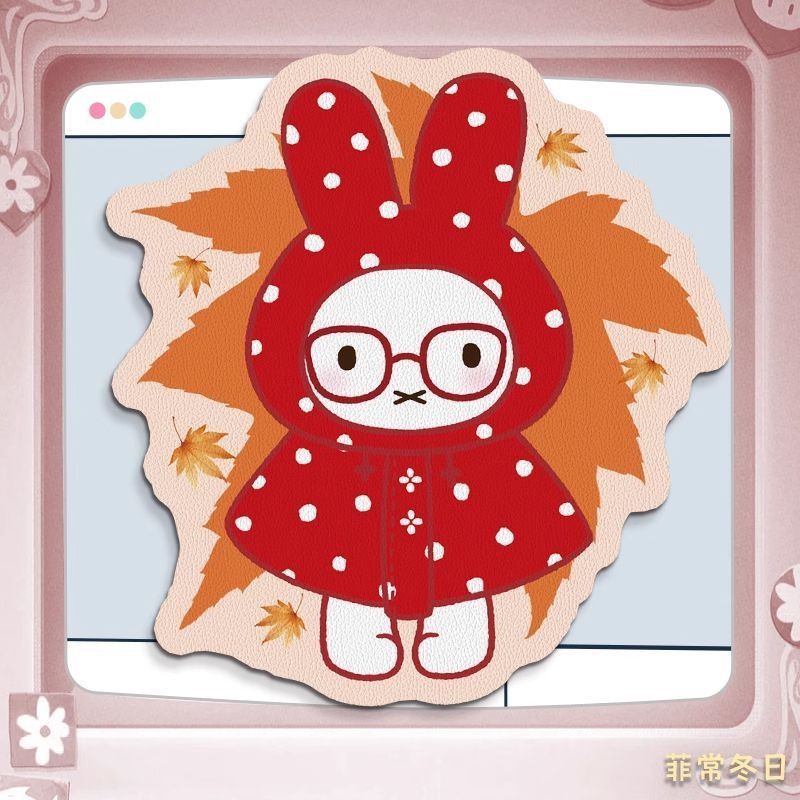 Mouse Pad de Couro Anime Miffy - Desk Setup For Laptop avaliação e preço