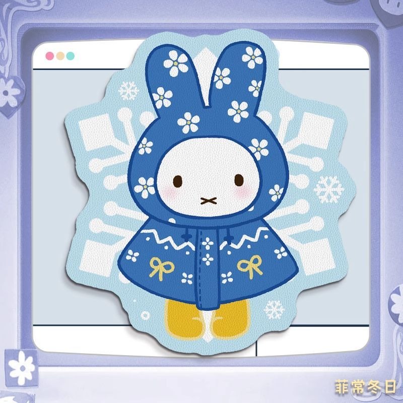 Mouse Pad de Couro Anime Miffy - Desk Setup For Laptop avaliação e preço