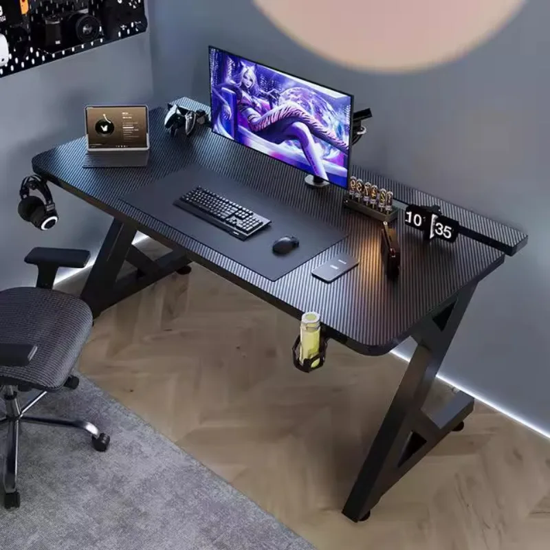 Q minimalista preto mesas de c - Desk Setup Pc avaliação e preço