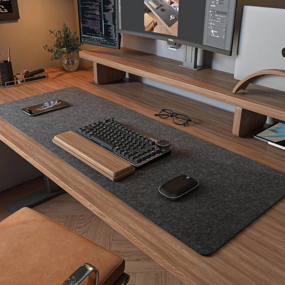 Tapete de mesa de feltro tapet - Desk Setup Carpet avaliação e preço