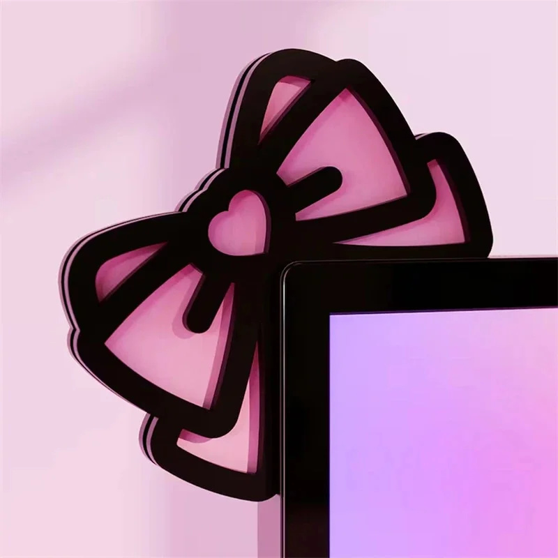 Kawaii rosa acrílico arco moni - Desk Setup Pc avaliação e preço