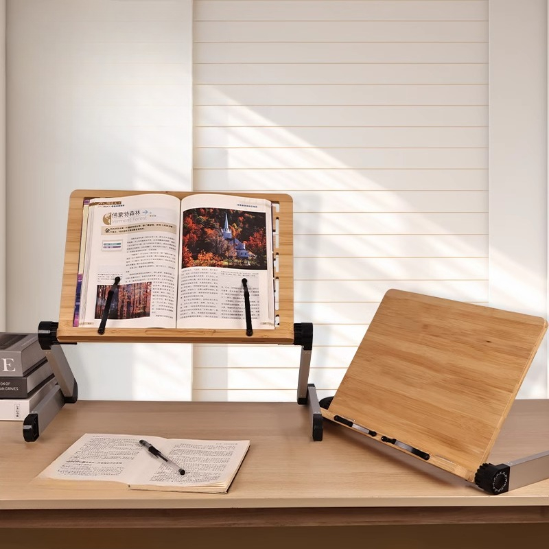 Mesa de cama de bambu ajustáve - Desk Setup With Ipad avaliação e preço