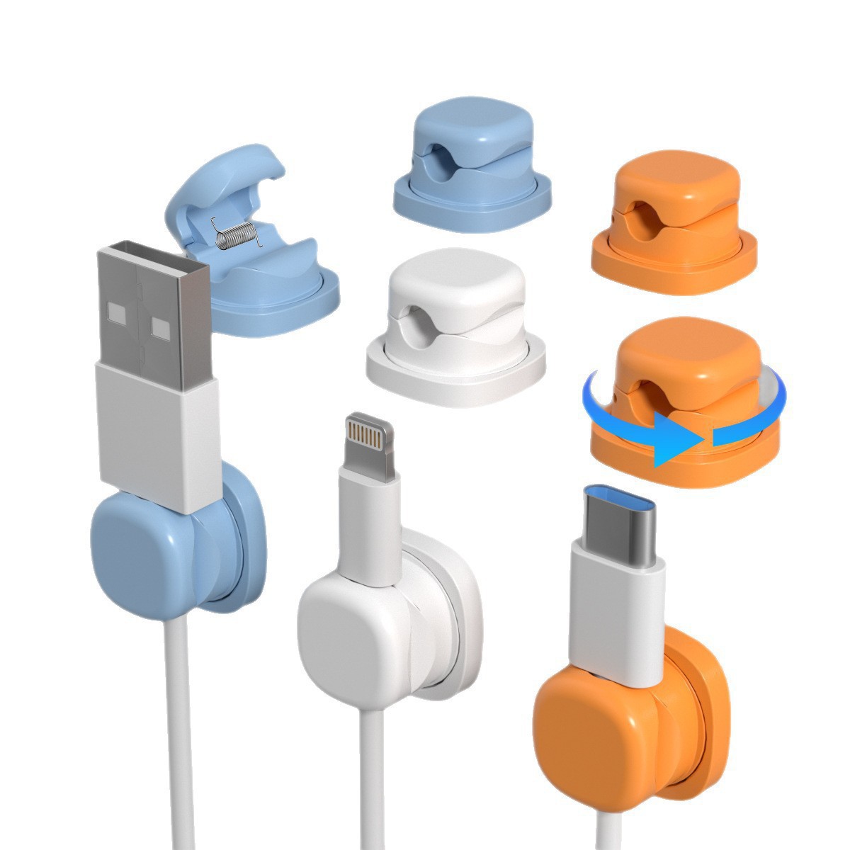 Organizador de Cabos Rotativo  - Desk Setup Usb Hub avaliação e preço
