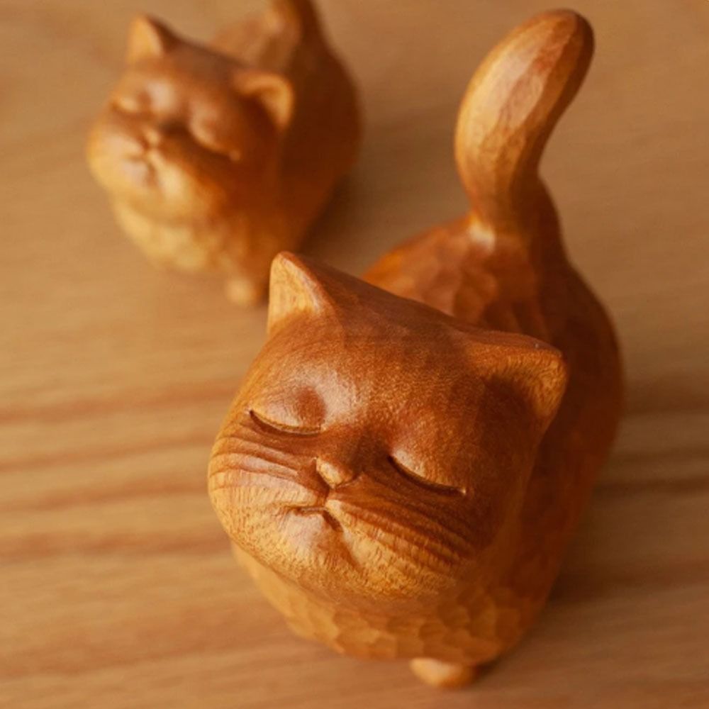 Presente de madeira gato ornam - Desk Setup Nature avaliação e preço