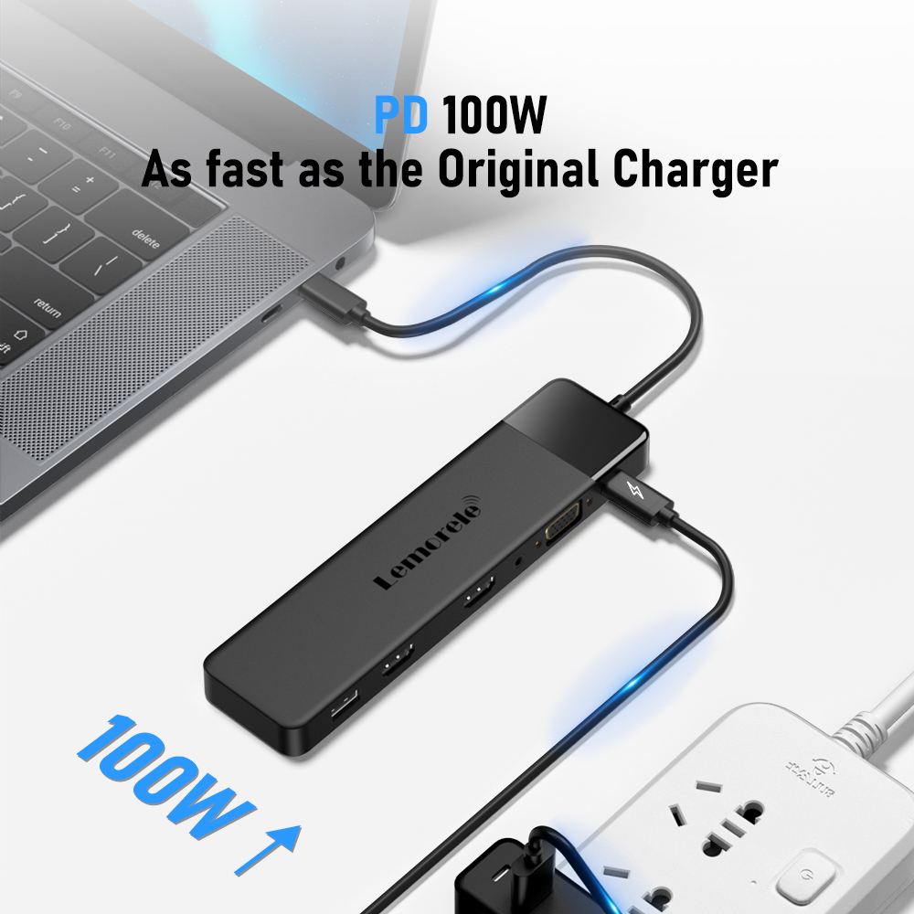 Hub USB-C 13 em 1 Lemorele com - Desk Setup Usb Hub avaliação e preço