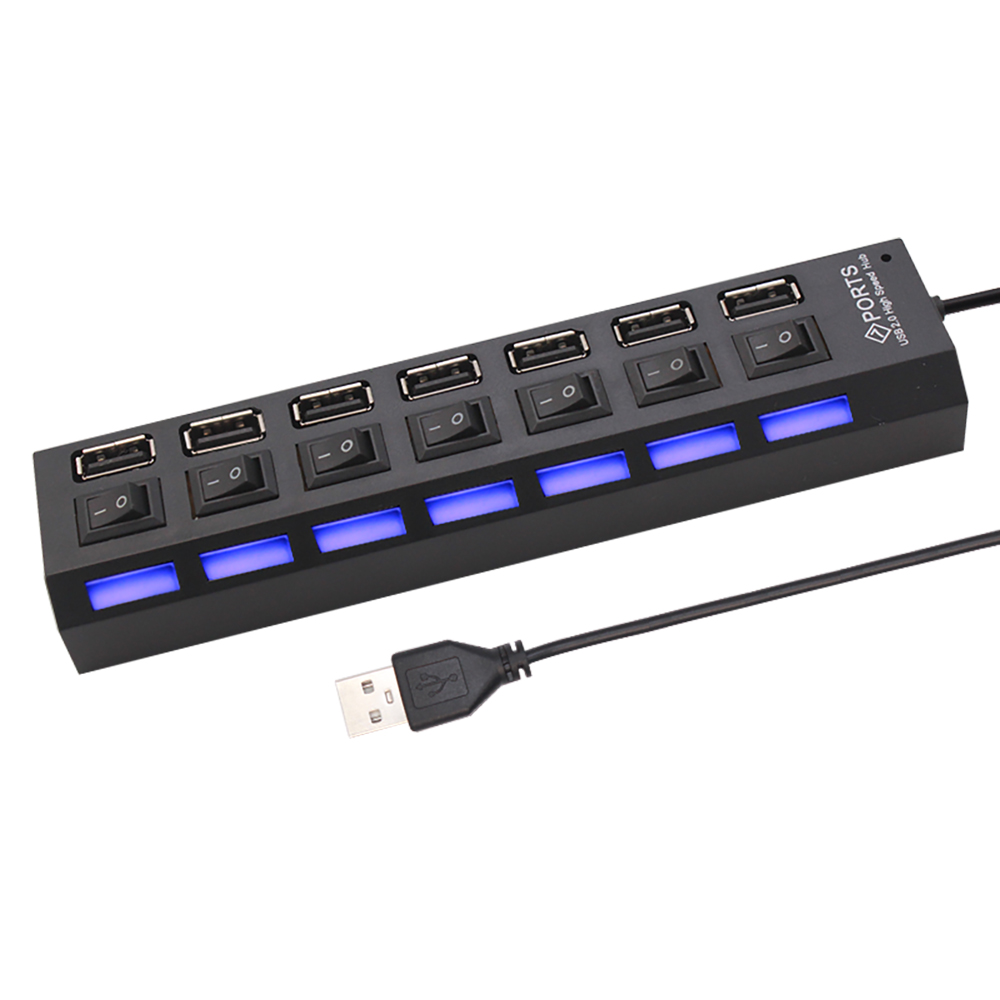 Hub USB 2.0 de 7 portas para l - Desk Setup Usb Hub avaliação e preço