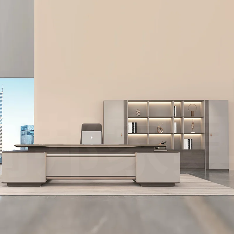 Mesa de recepção para escritór - Desk Setup Reference avaliação e preço