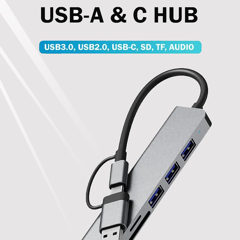 Hub USB-C 8 em 2 com Adaptador - Desk Setup Usb Hub avaliação e preço
