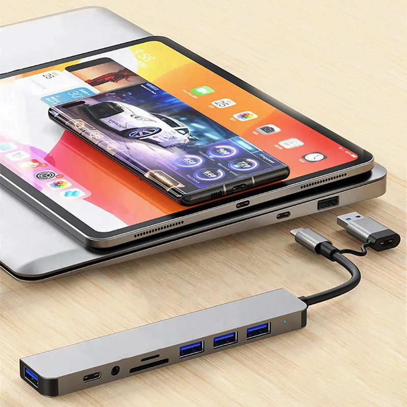 Hub USB-C 8 em 2 com Adaptador - Desk Setup Usb Hub avaliação e preço