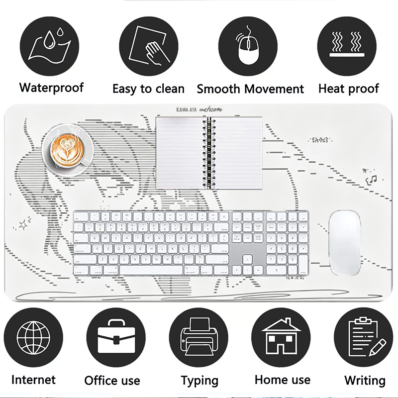 1Pç Mouse Pad de Couro Anime A - Desk Setup Carpet avaliação e preço