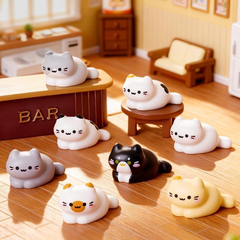 8 Peças de Miniaturas de Gatos - Desk Setup Nature avaliação e preço
