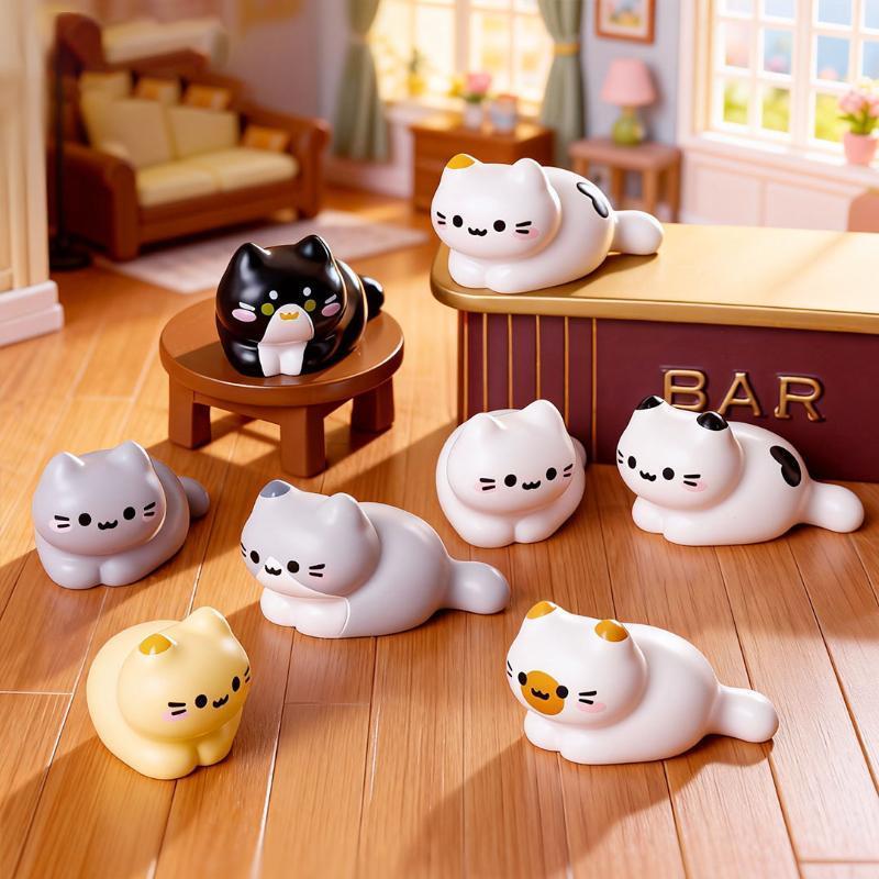 8 Peças de Miniaturas de Gatos - Desk Setup Nature avaliação e preço